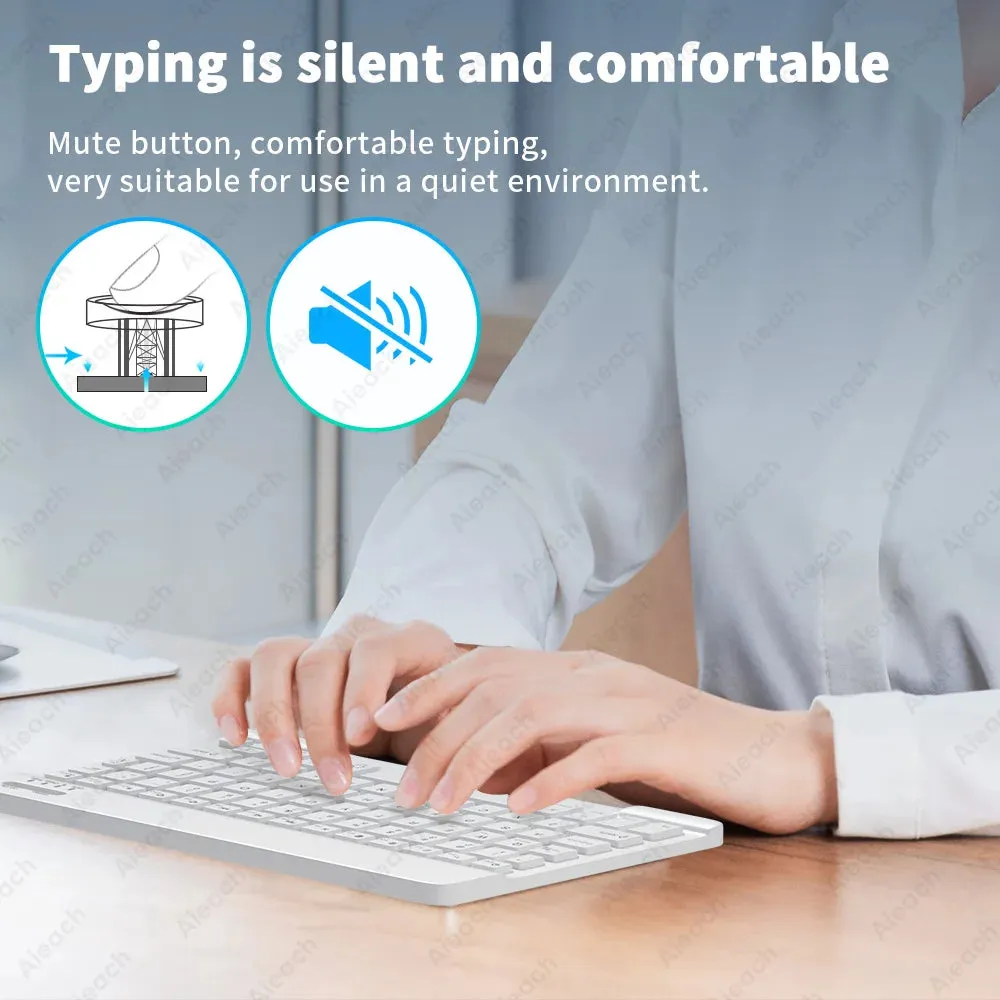 Wireless Rainbow Backlit Keyboard for Tablet