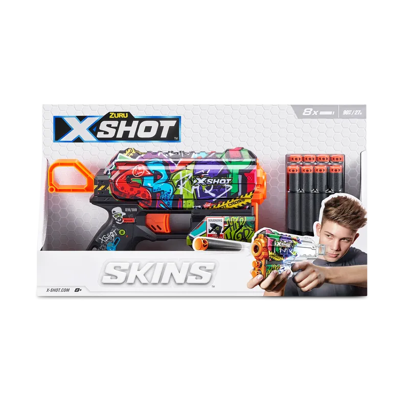 ZURU X Shot Skins Flux Dart Blaster  Graffiti