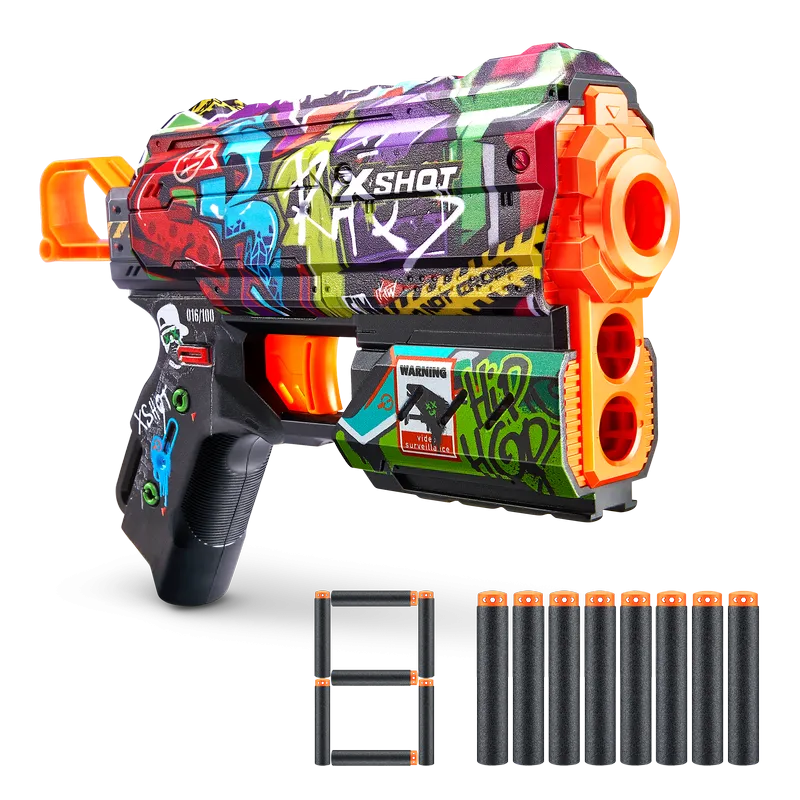 ZURU X Shot Skins Flux Dart Blaster  Graffiti